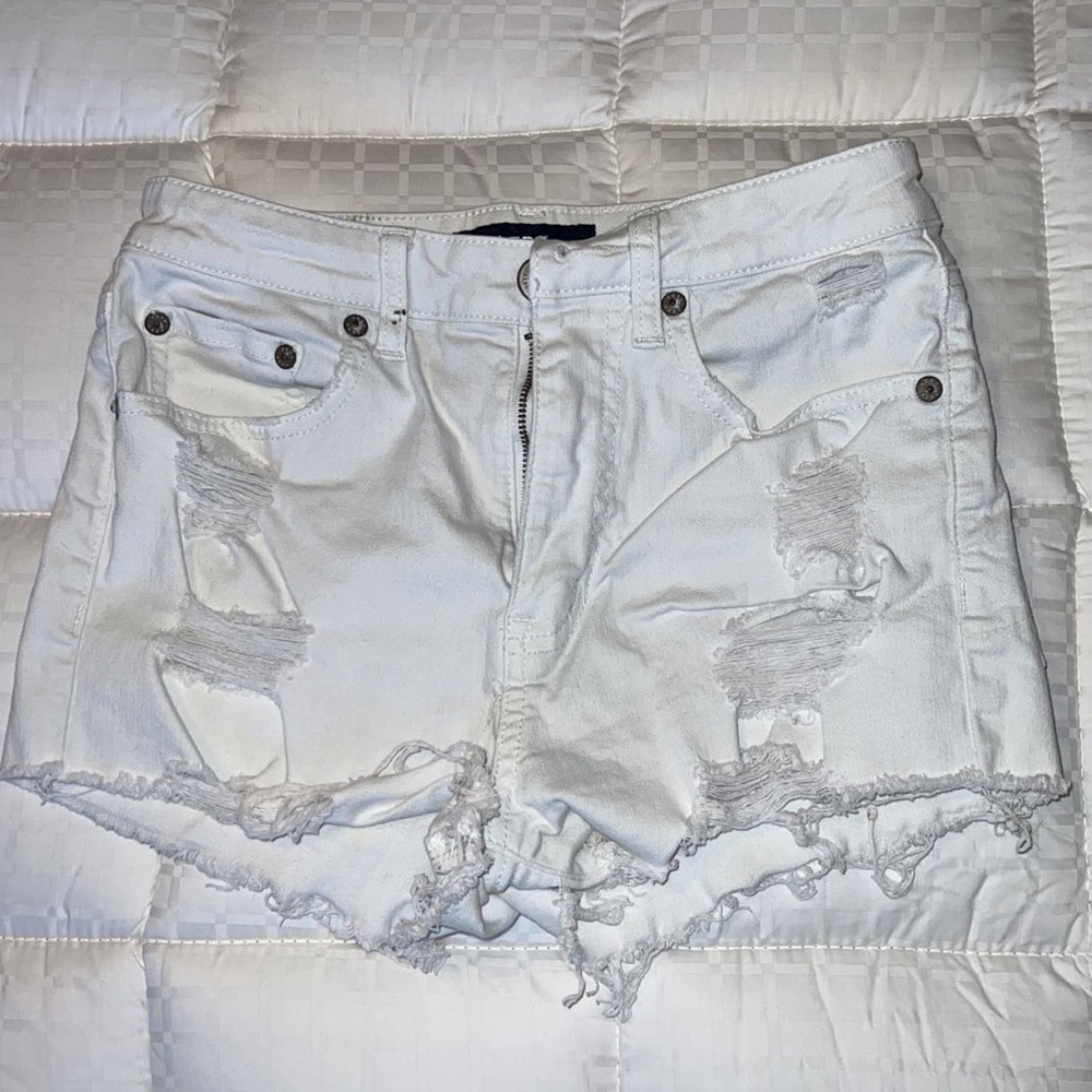 White Jean shorts
